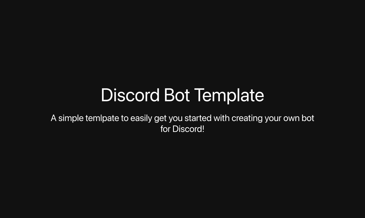 Discord Bot Template media 1