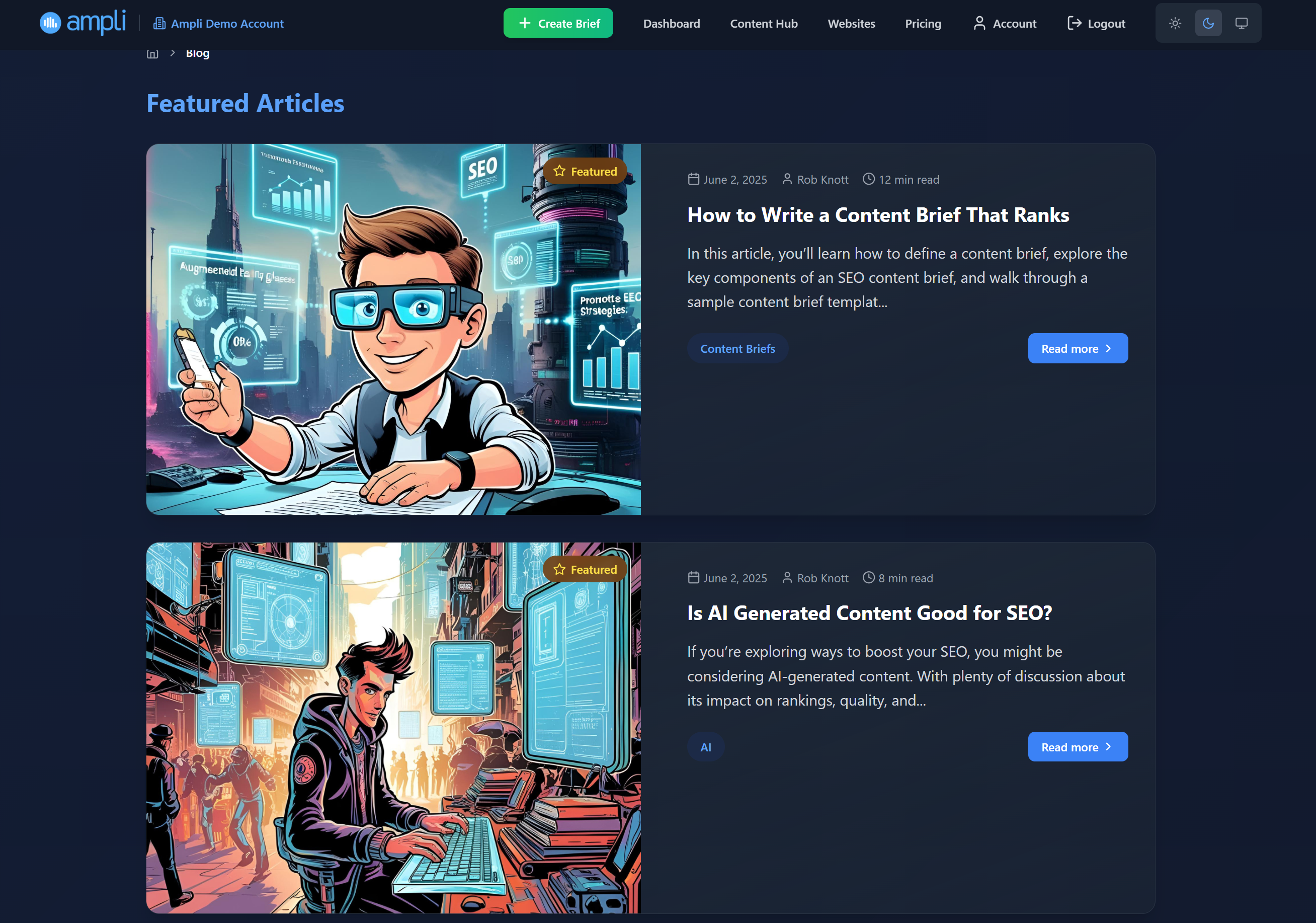Ampli - Il modo più veloce per creare brief di contenuti SEO media 7