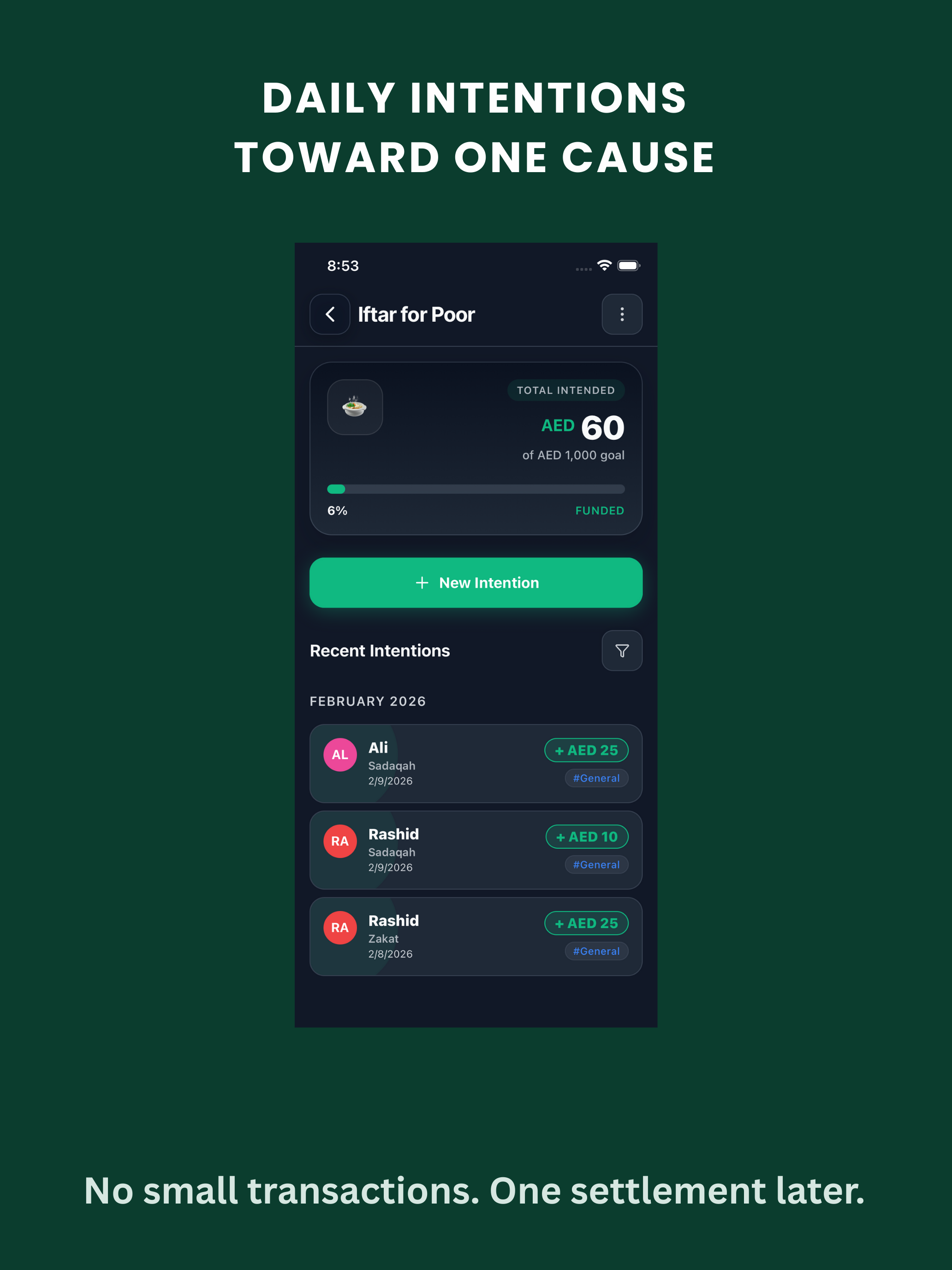Sidq - Sadaqah & Zakat Tracker gallery image