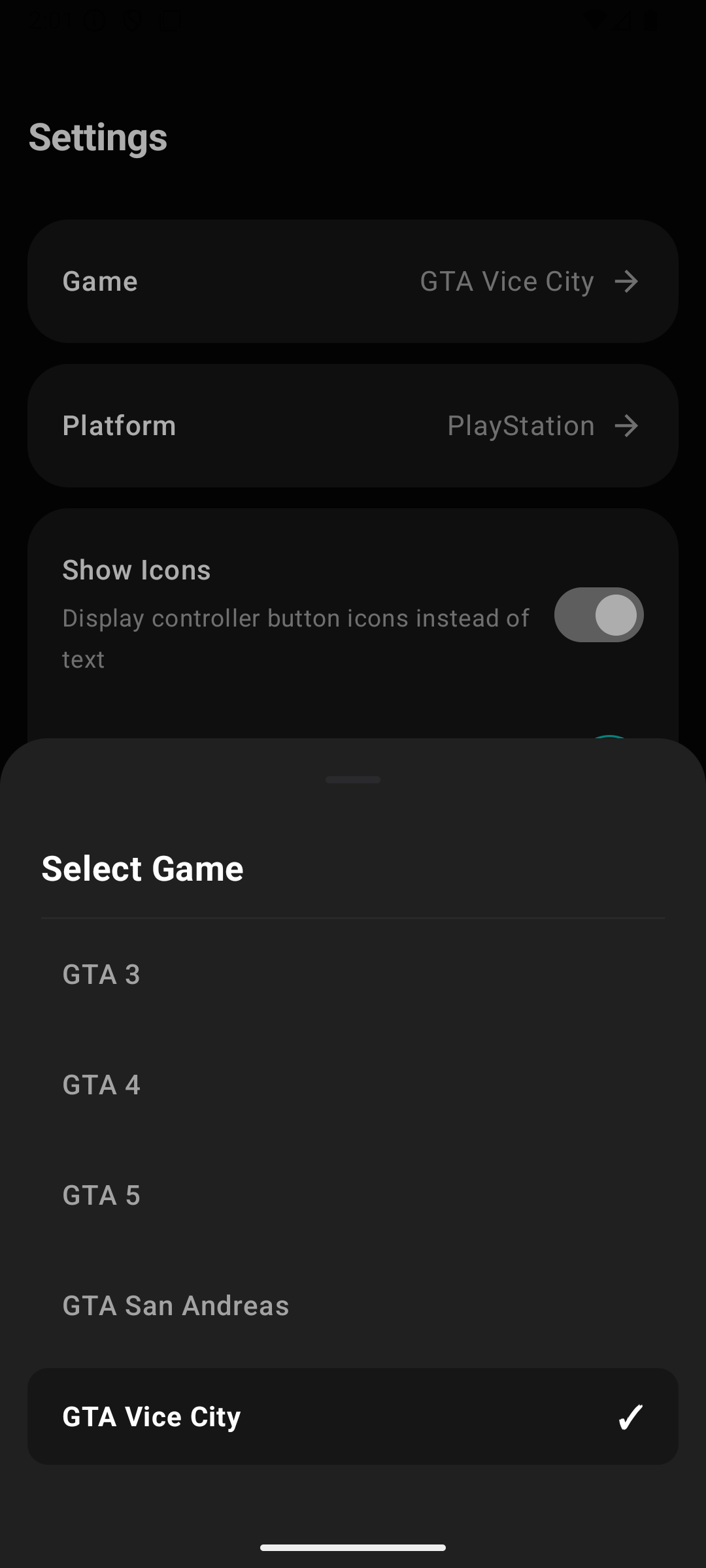 GTA Cheat Codes Ultimate App for Android - Screenshot 2 showing product features and functionality