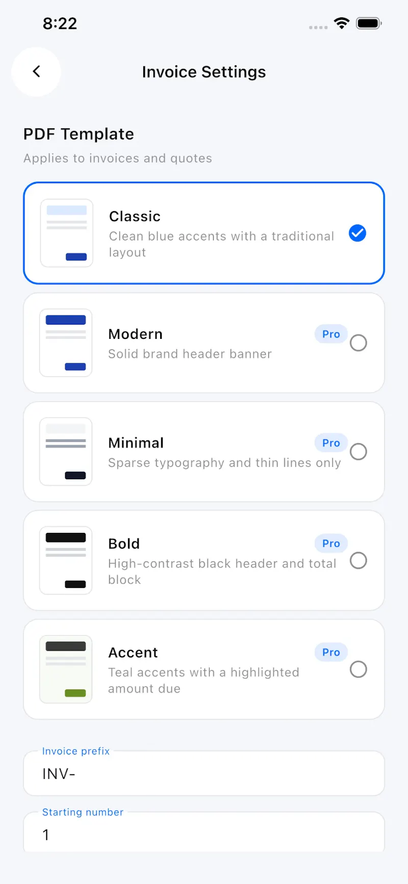 Blue Invoice screenshot 4