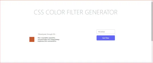 CSS COLOR FILTER GENERATOR gallery image