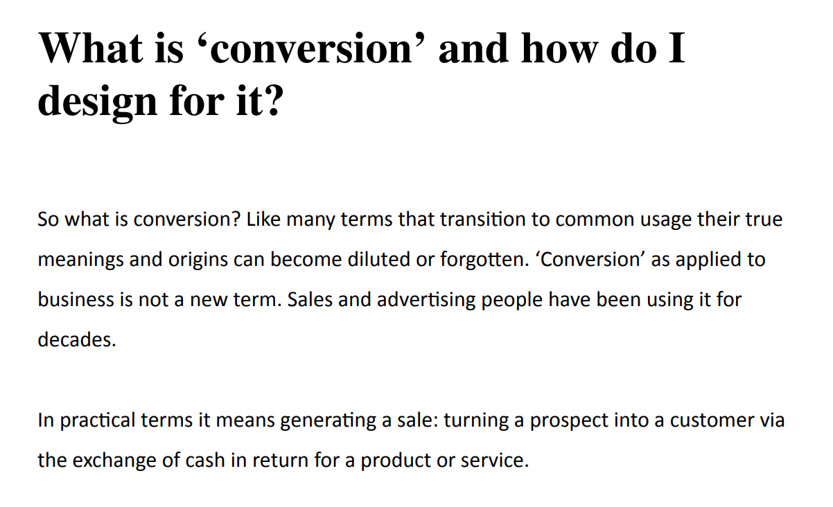 Designing for Conversion gallery image