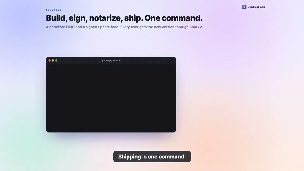Build Mac App gallery image