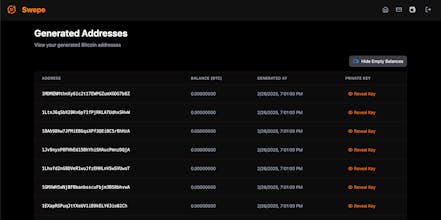 Swepe - Ethical Bitcoin Collisions gallery image