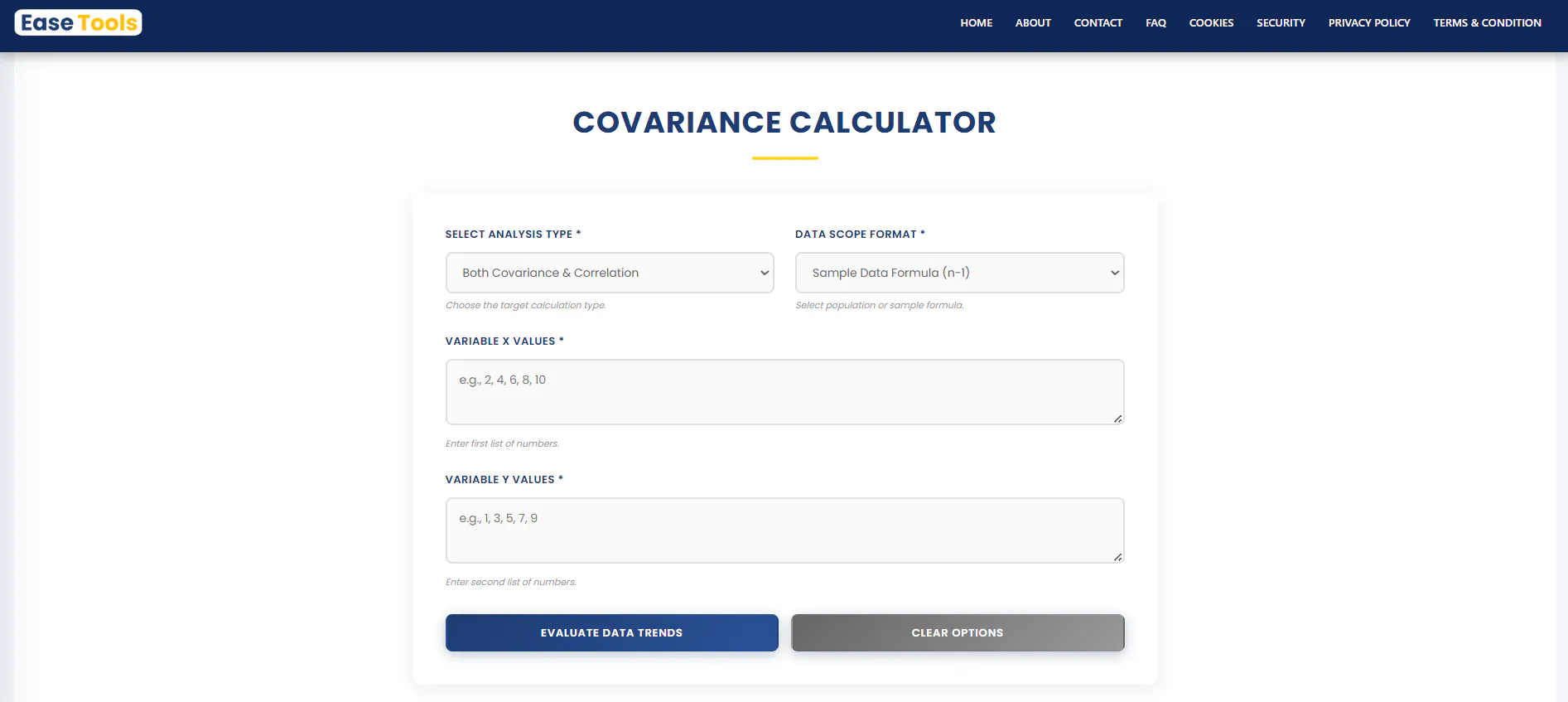 Covariance Calculator  gallery image