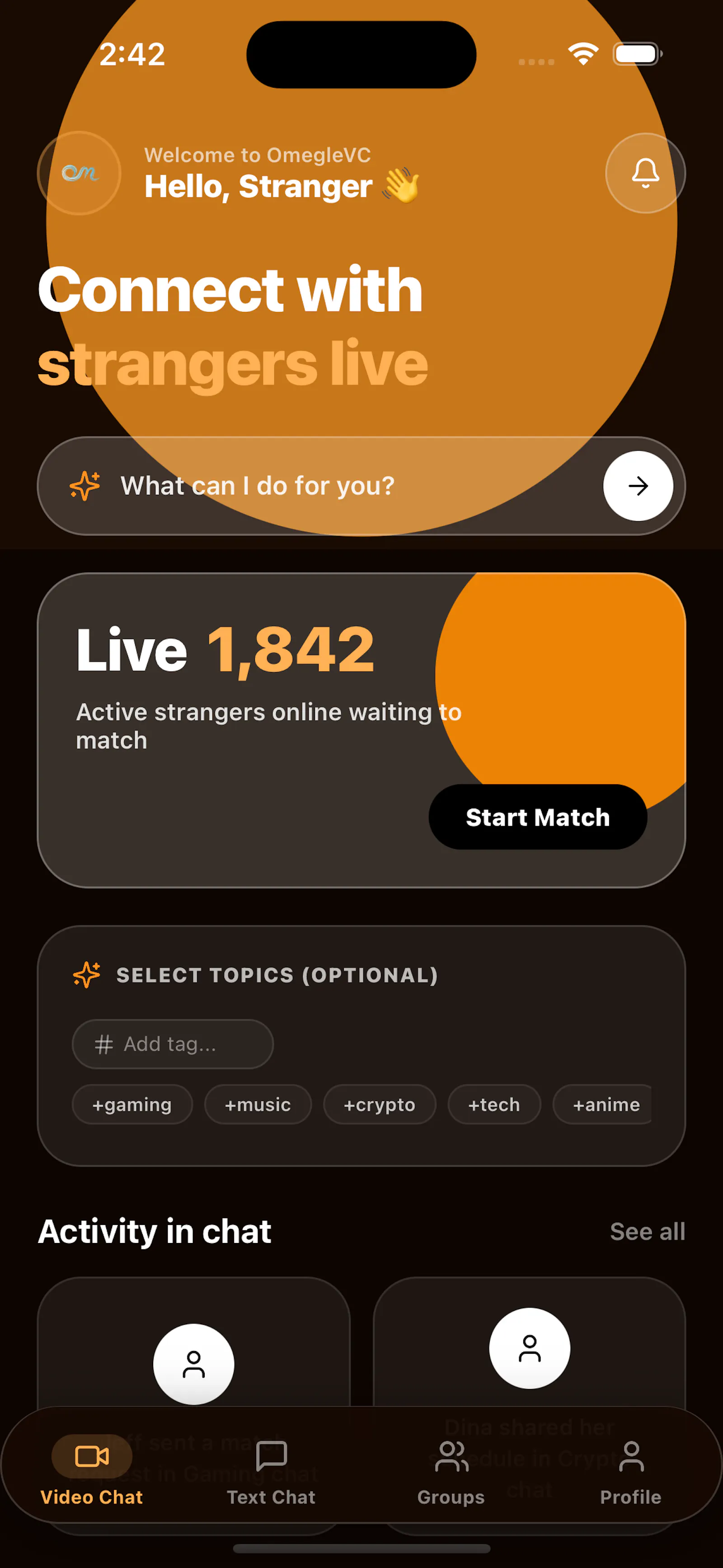 OmegleVC screenshot 1