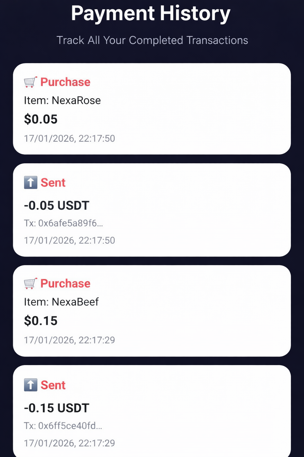 NexaChain - Screenshot 5 showing product features and functionality