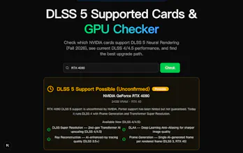 DLSS 5 GPU Compatibility Checker gallery image