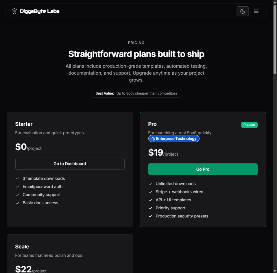 DiggaByte Labs - Screenshot 4 showing product features and functionality