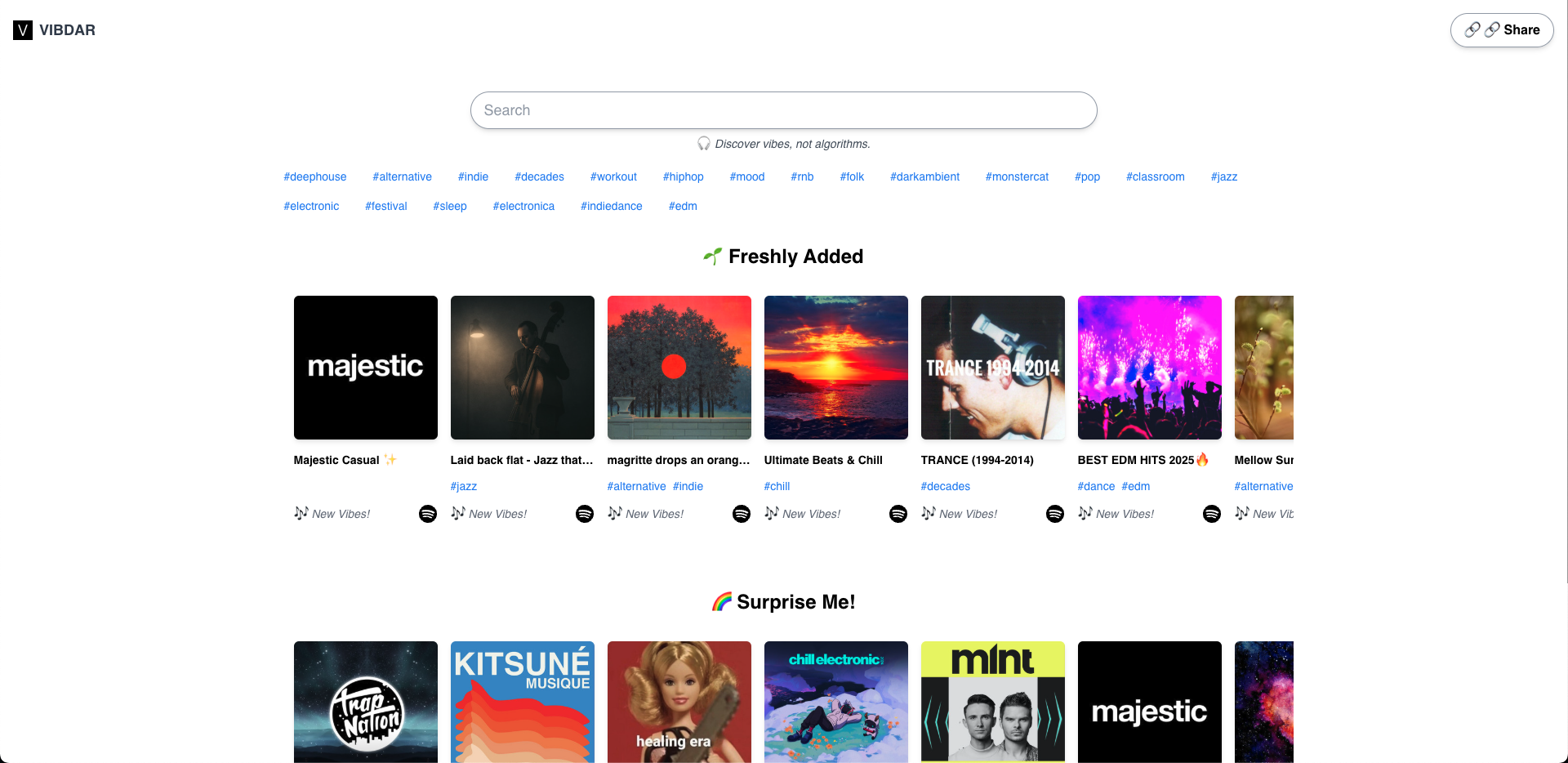 Vibdar - Share playlist with the world screenshot 3