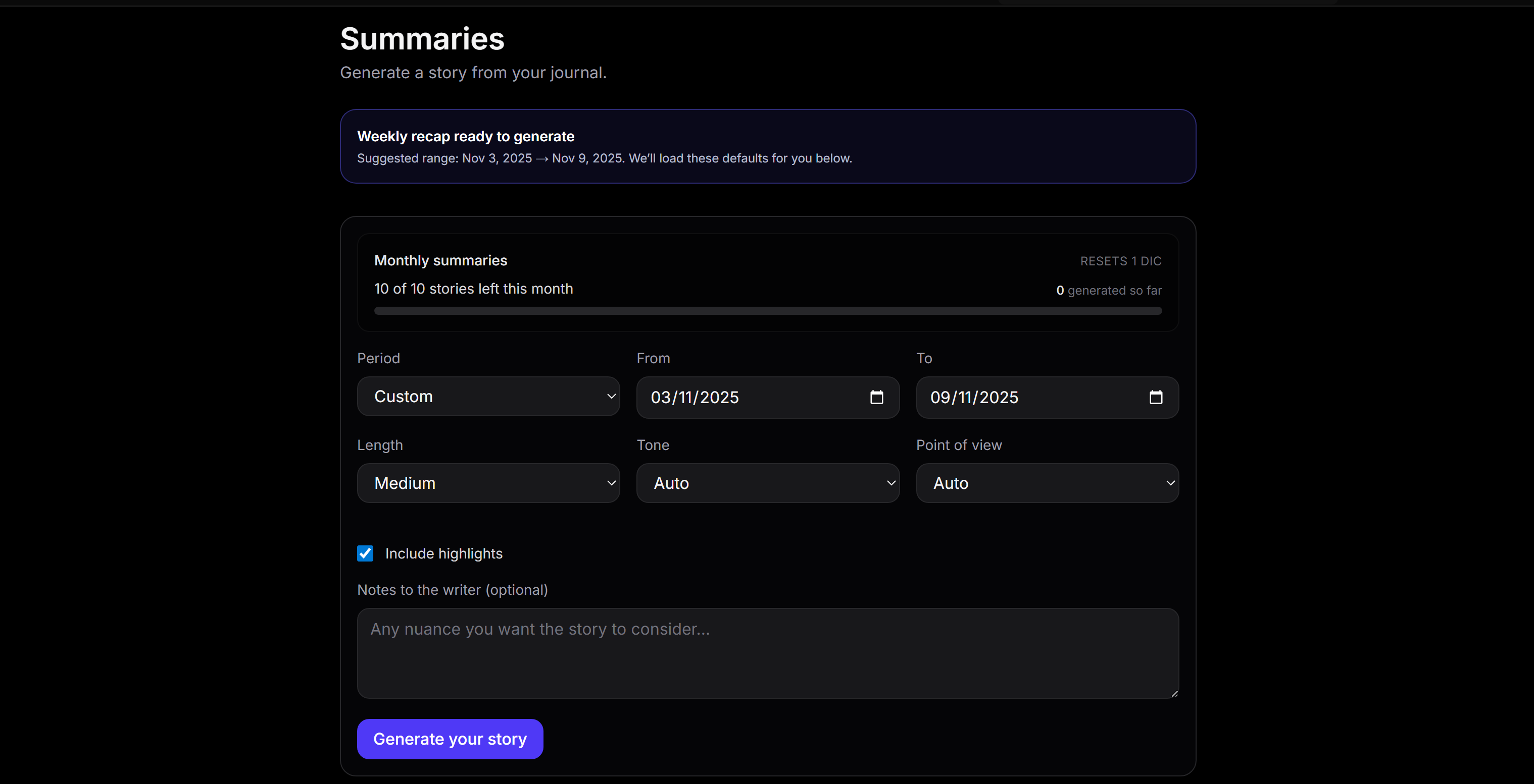OneLine — One honest line a day - Screenshot 4 preview