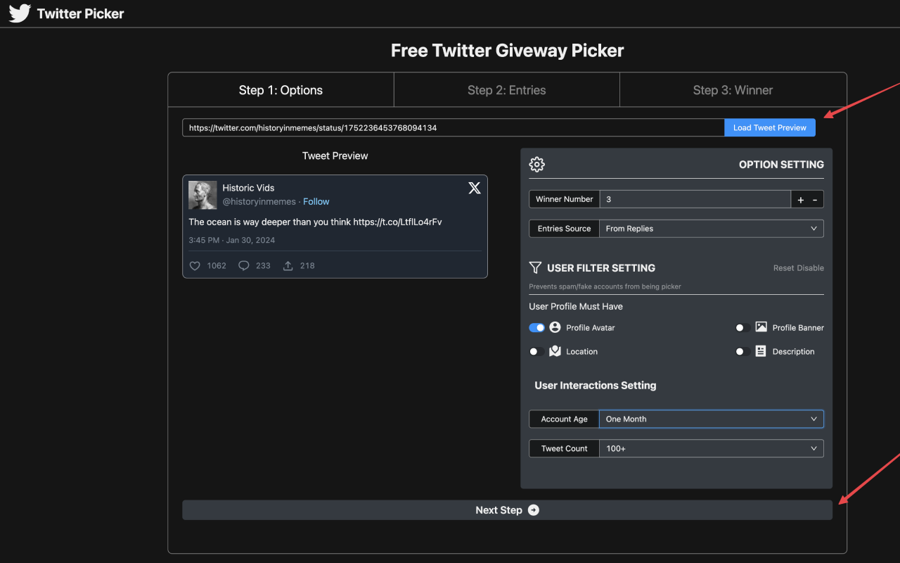 Mídia 2 de Picker de oferta do Twitter