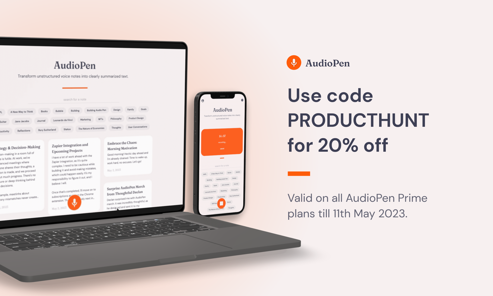 Média Audiopen - La façon la plus simple de convertir les pensées en désordre en texte clair 7