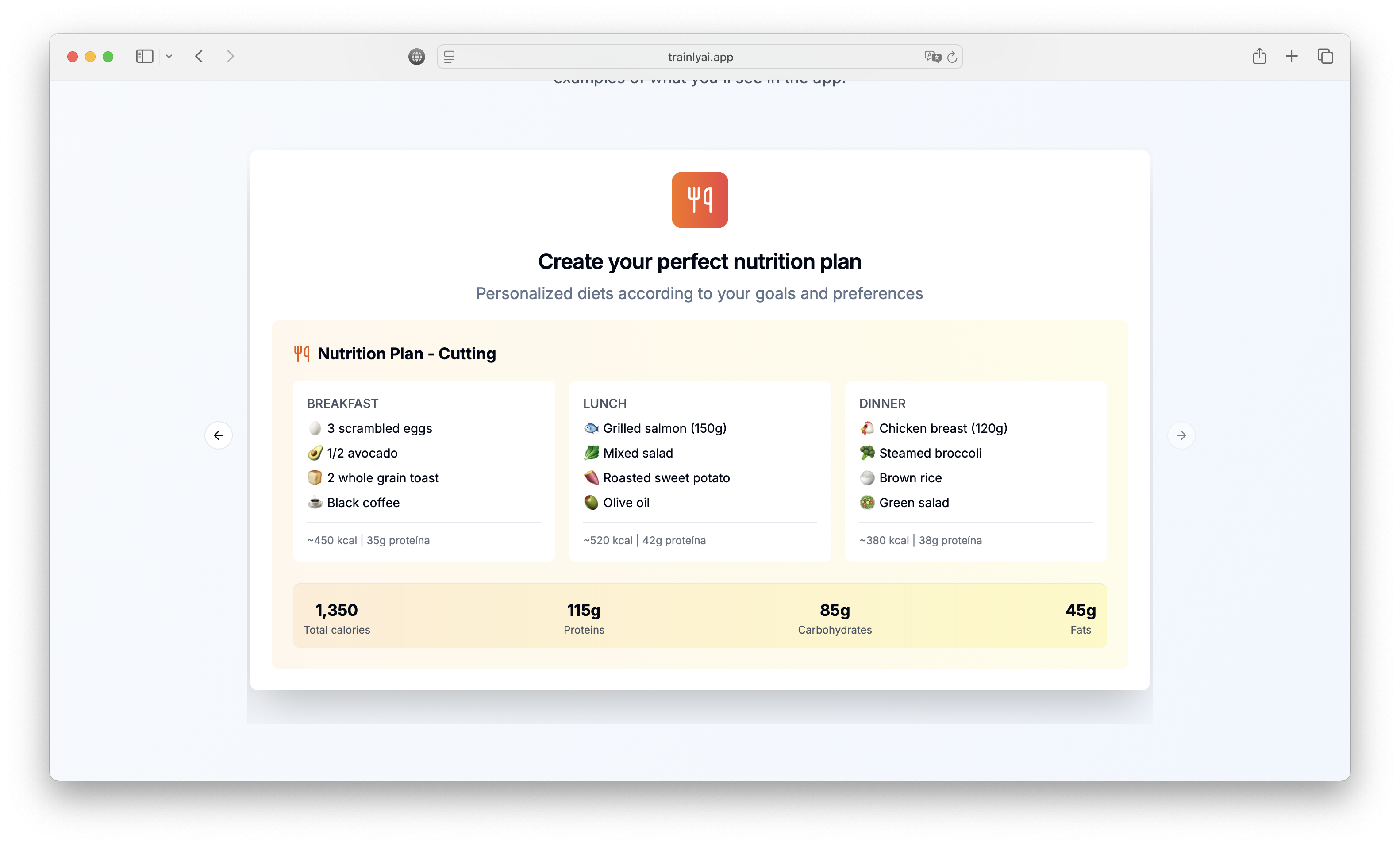 Mídia 6 de Testado - Rotinas personalizadas, dietas e receitas e rastreamento de hábitos.
