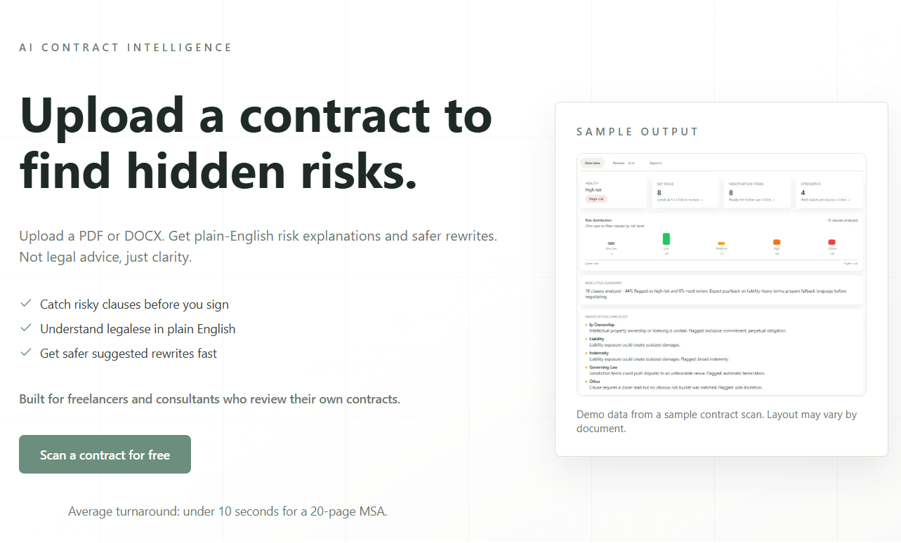 ClearSigna - AI Contract Analysis  gallery image