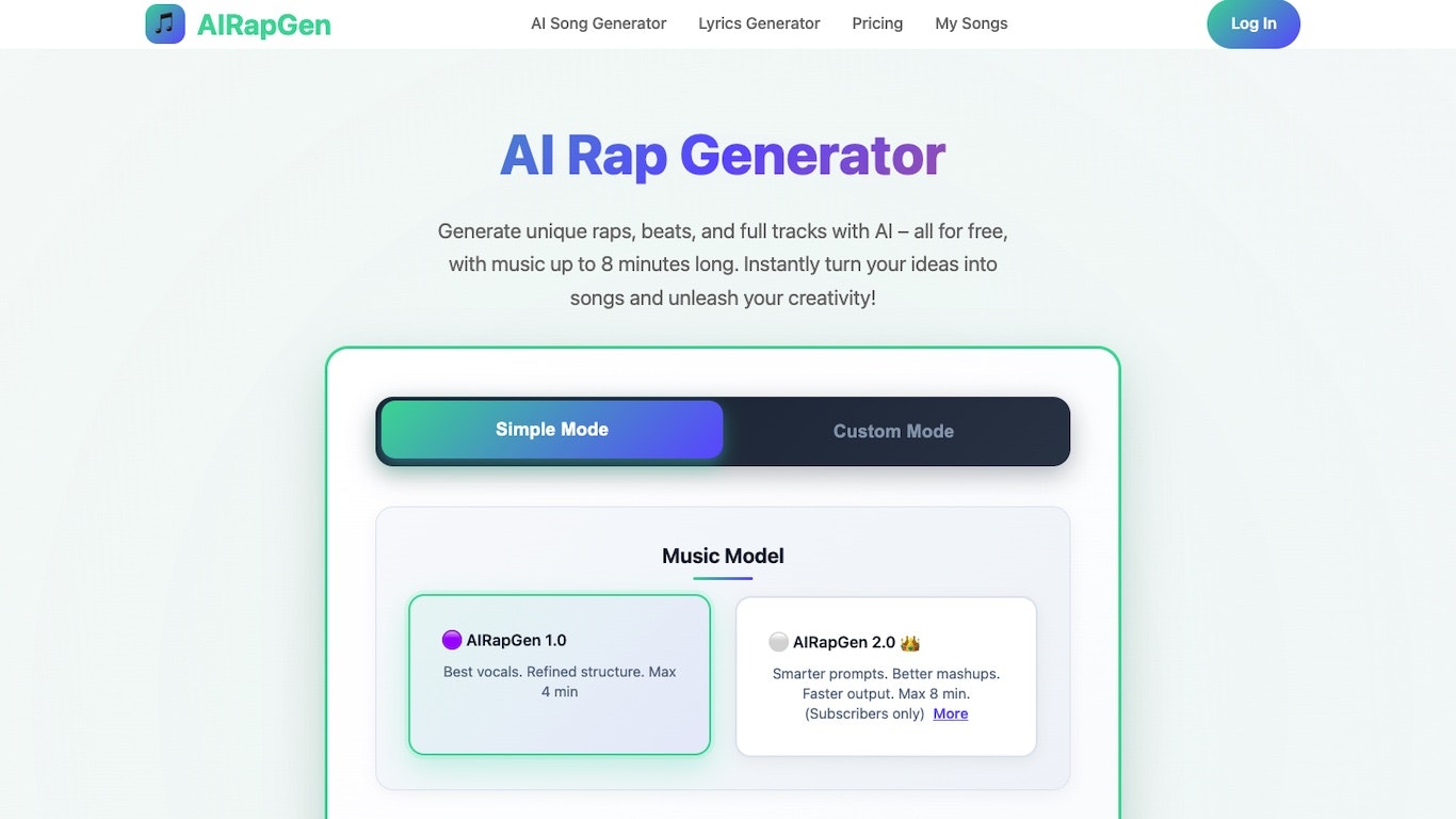 Media Airapgen - AI Rap Generator - Pukul Maker Ai, Melodi Sintesis AI, Pembuat Muzik AI Percuma 1