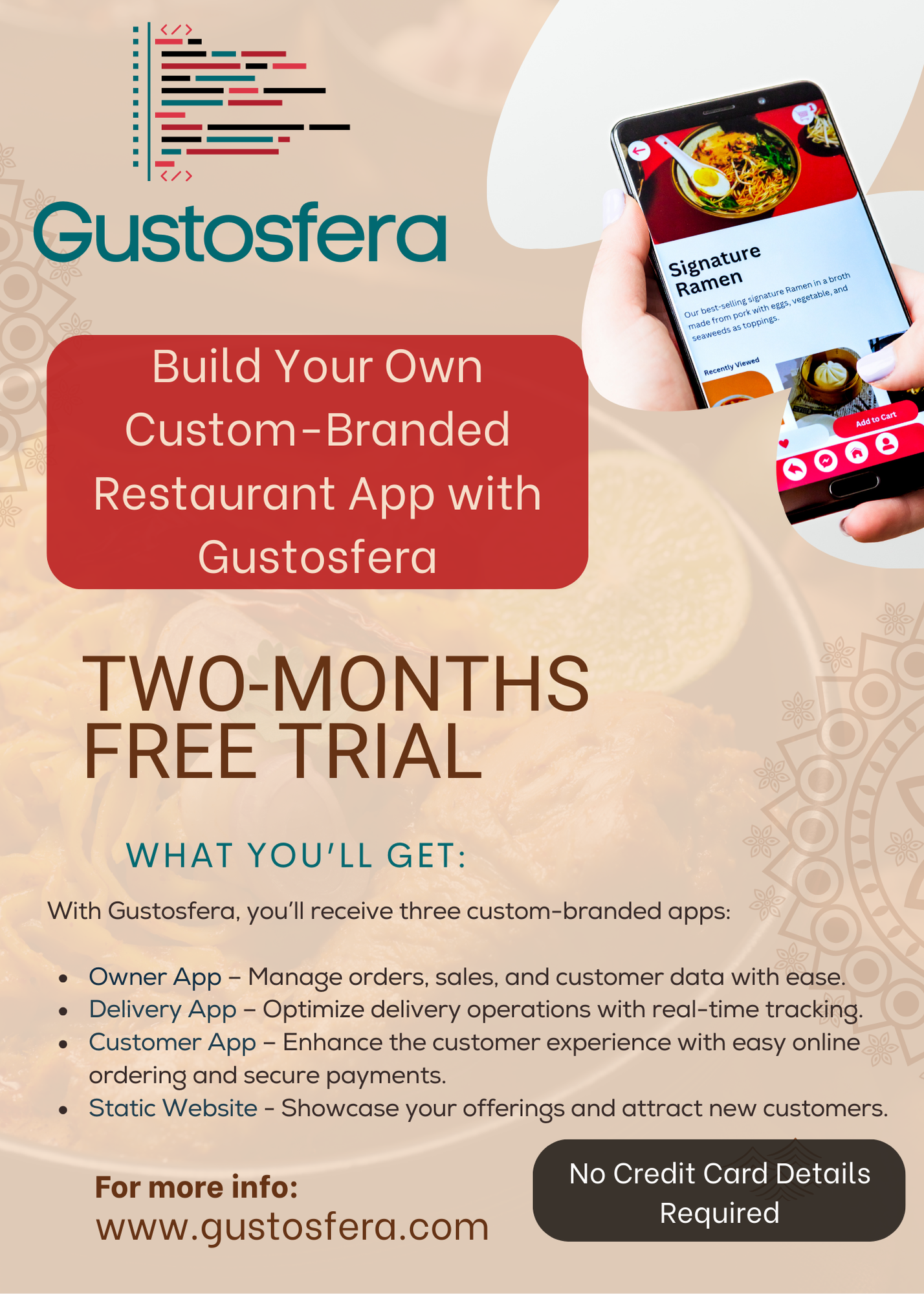 Gustosfera Custom Restaurant Apps logo