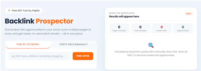 Backlink Prospector by Peplio screenshot 1