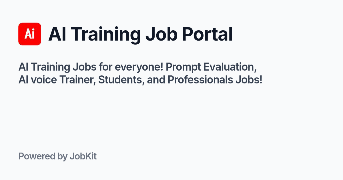 AI Trainer Jobs. 5k+jobs for any skills! - Main product screenshot demonstrating key features and user interface