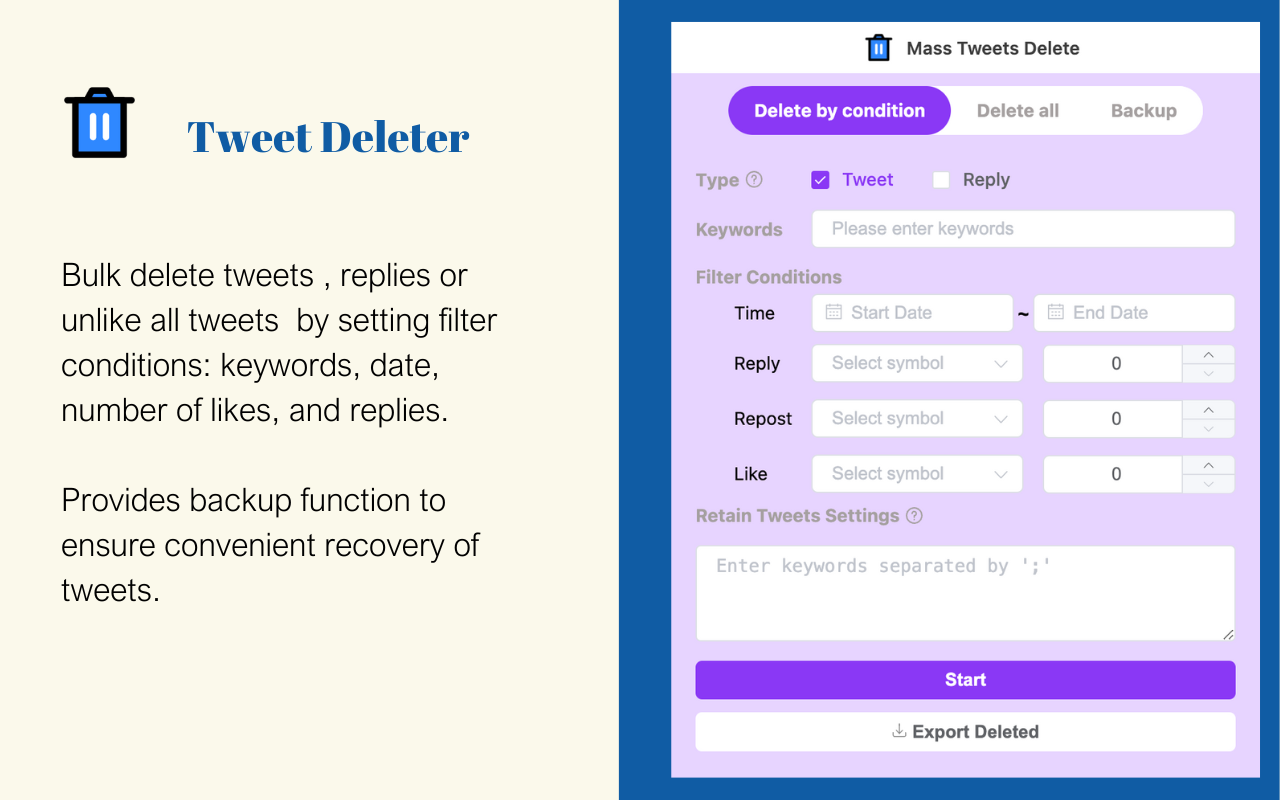 Tweet Deleter - Mass Delete Tweets Tool media 1