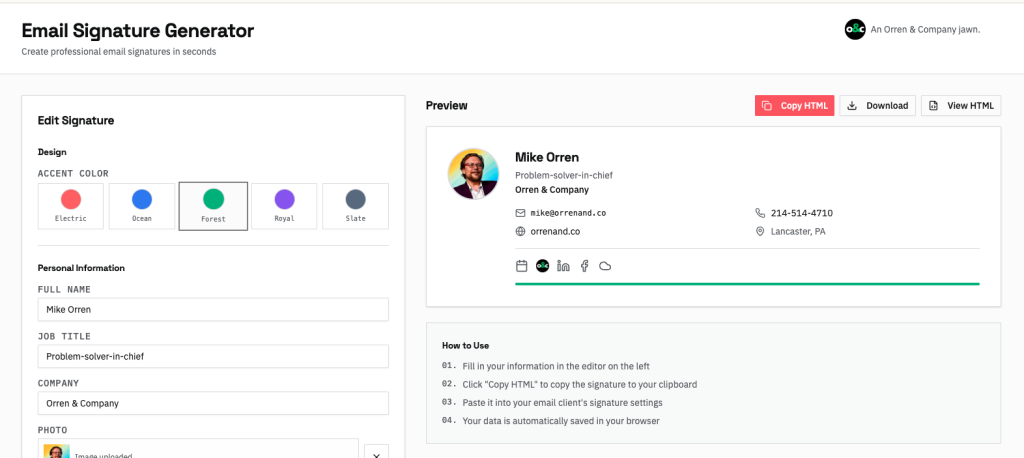 Free Email Signature Generator - Product Hunt launch logo