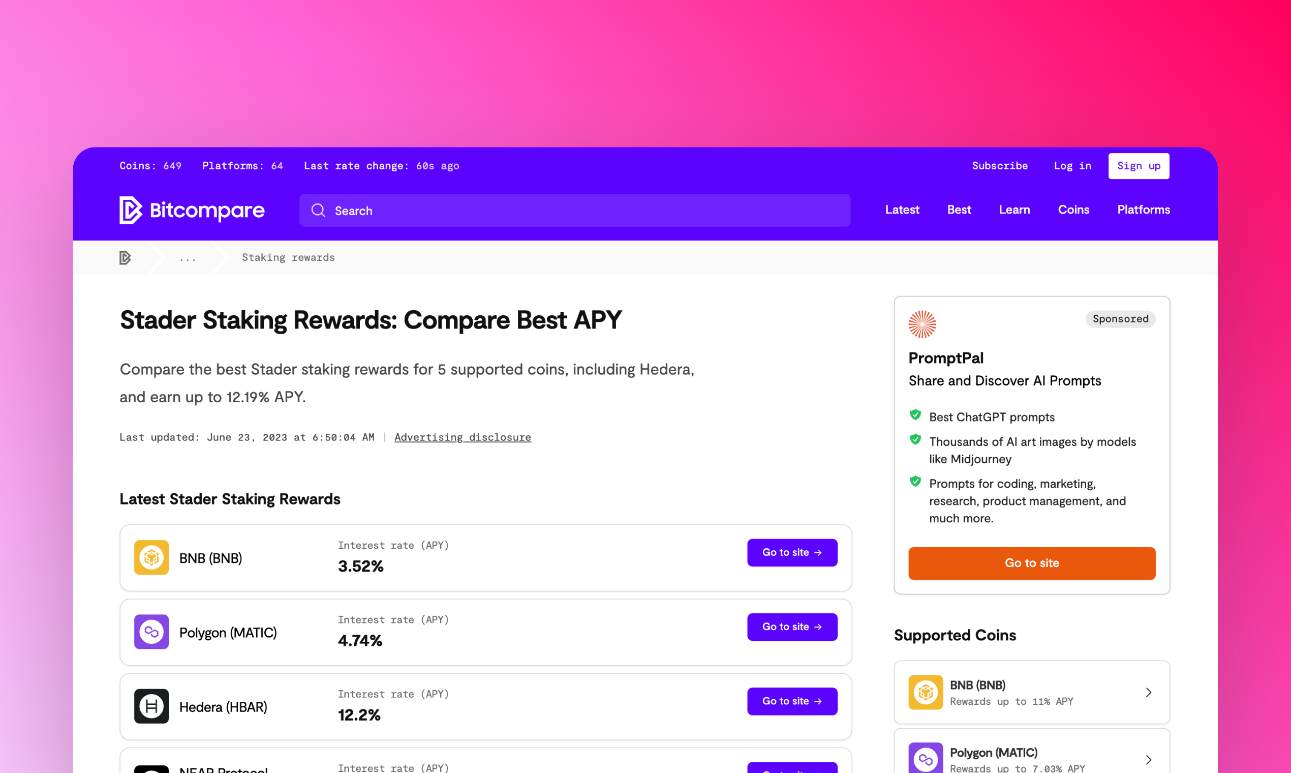 BitCompare에 의한 스테이 킹 보상 - 최고의 플랫폼에서 가장 높은 스테이 킹 보상을 받으십시오 미디어 3