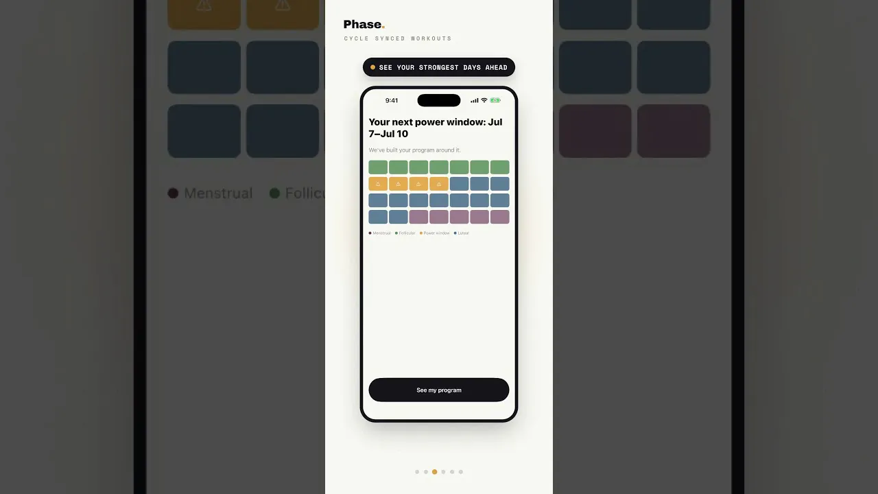 Phase: Cycle Synced Workouts gallery image