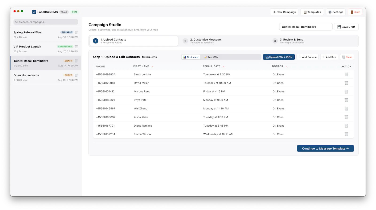 LocalBulkSMS screenshot 2