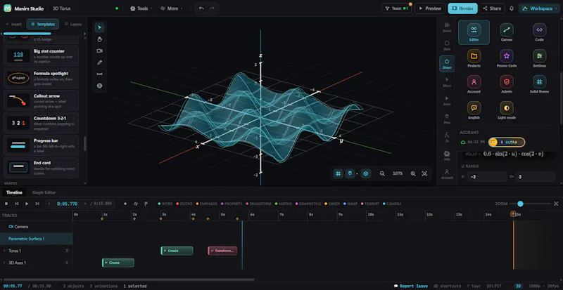 Manim Studio screenshot 6