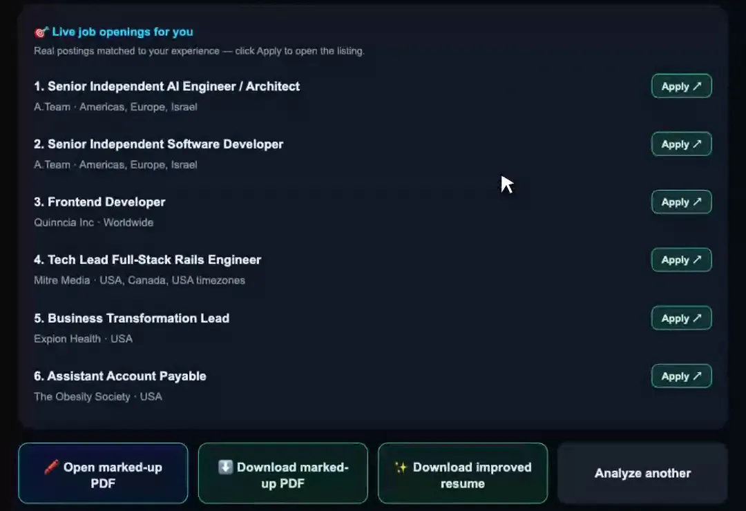 Resume Analyzer by BrightMind AI gallery image