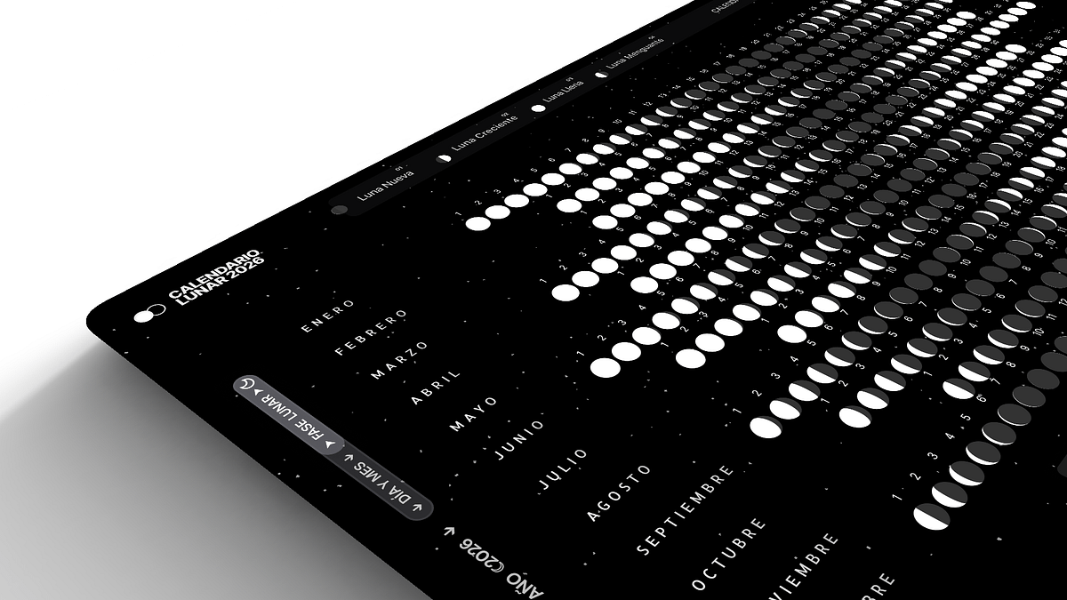 Generador de Calendarios Lunares - Main product screenshot demonstrating key features and user interface