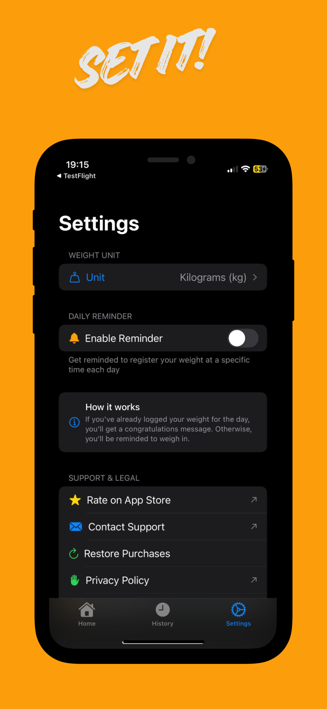 WeightSync - Screenshot 4 showing product features and functionality