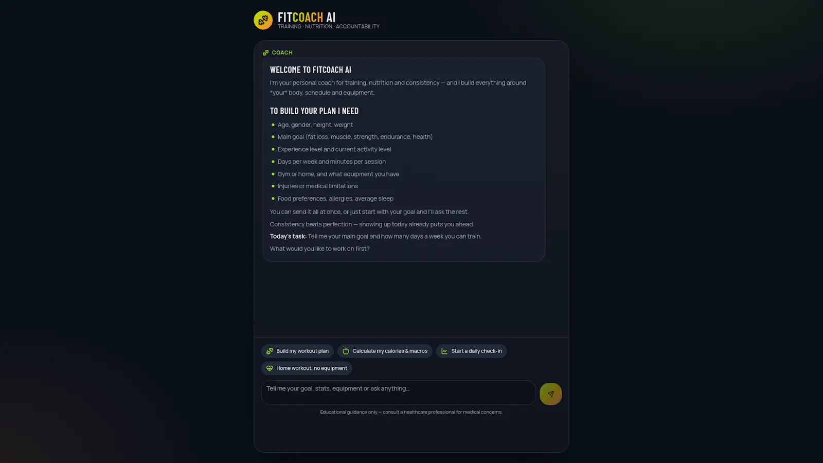 FitCoach-AI screenshot 1