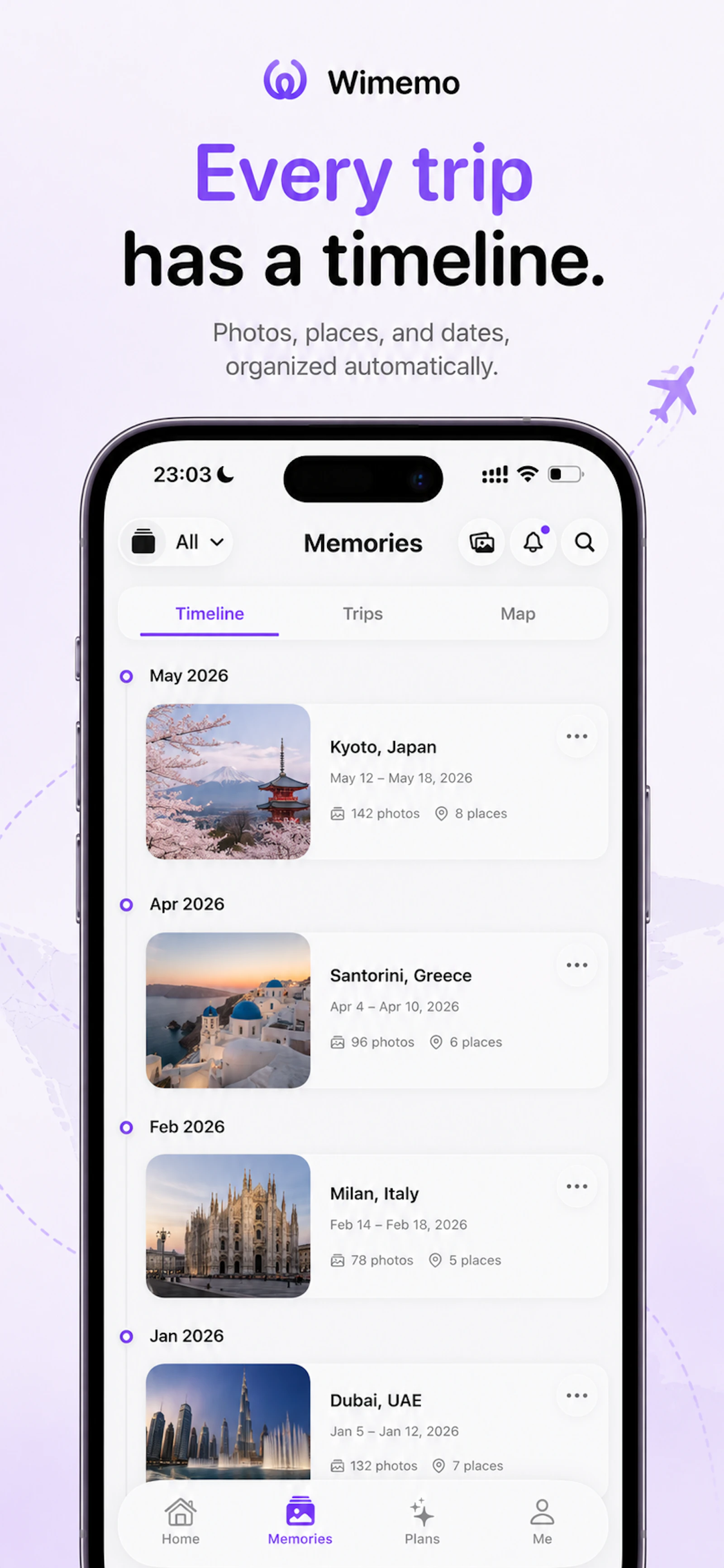 Wimemo - Travel photo map screenshot 3