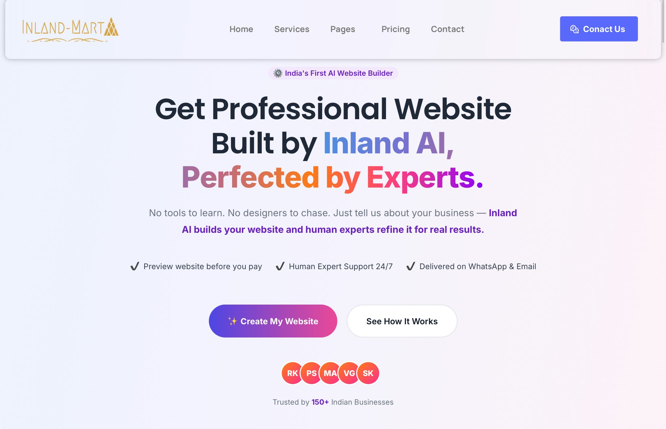Inland AI Website Builder gallery image