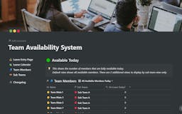 Team Availability System media 1