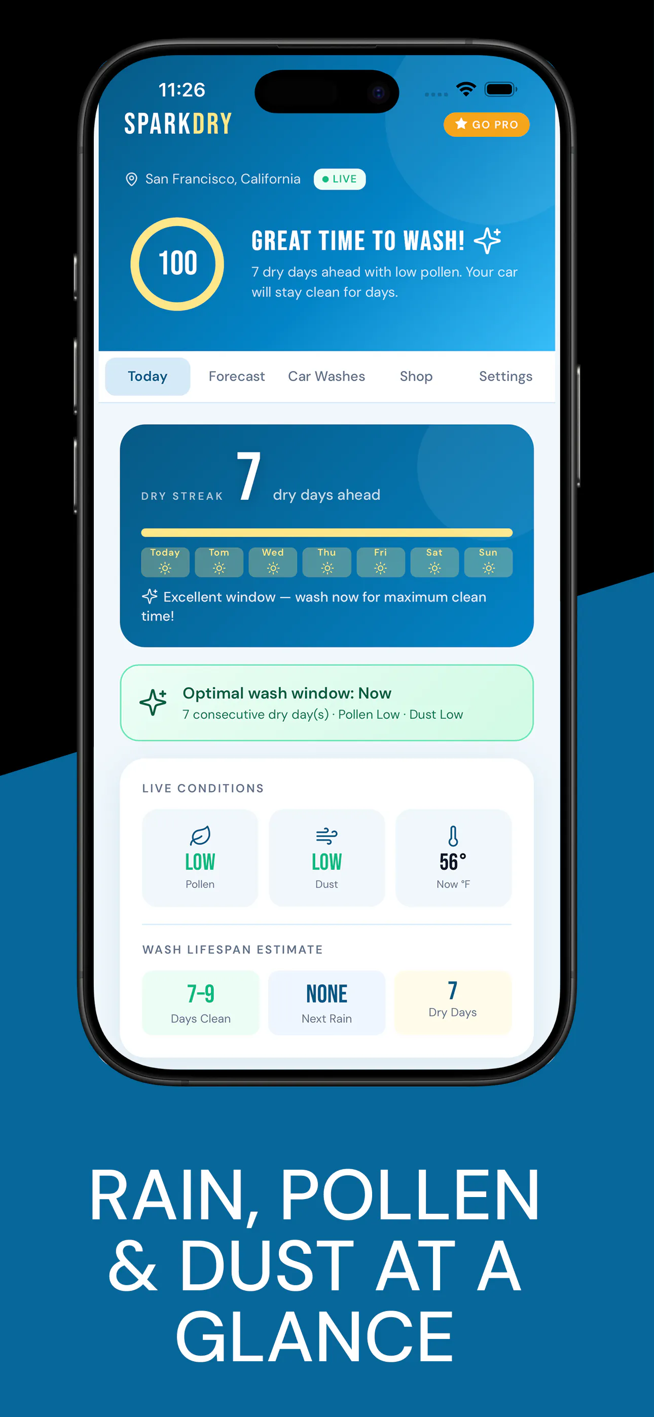SparkDry: Car Wash Weather App gallery image