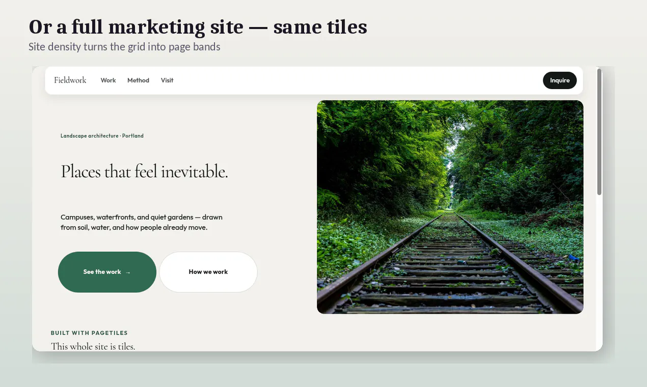 Pagetiles · Pagetiles gallery image