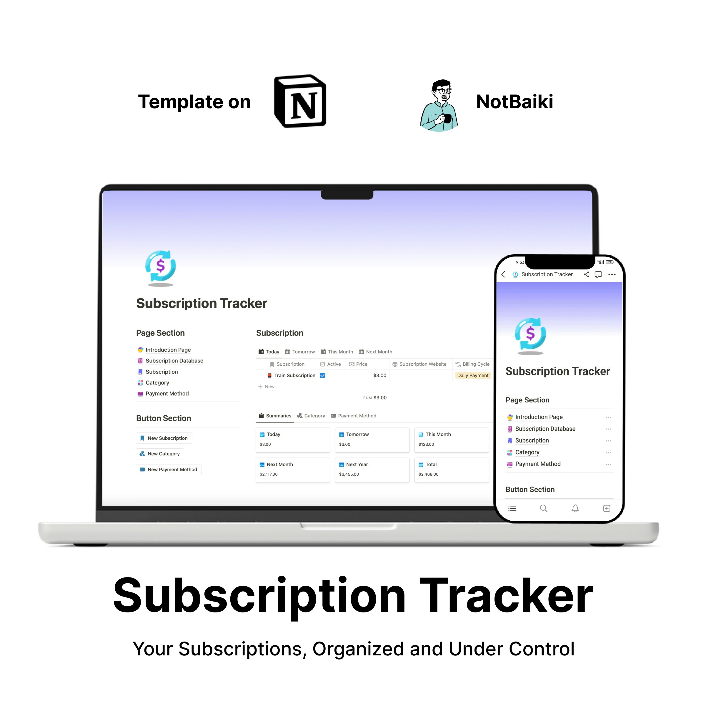 Tracker d'abonnement (notion)