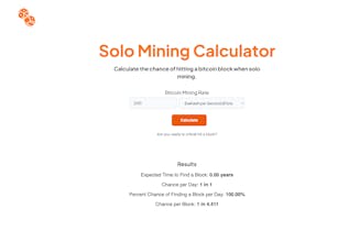 Solo Mining Calculator gallery image