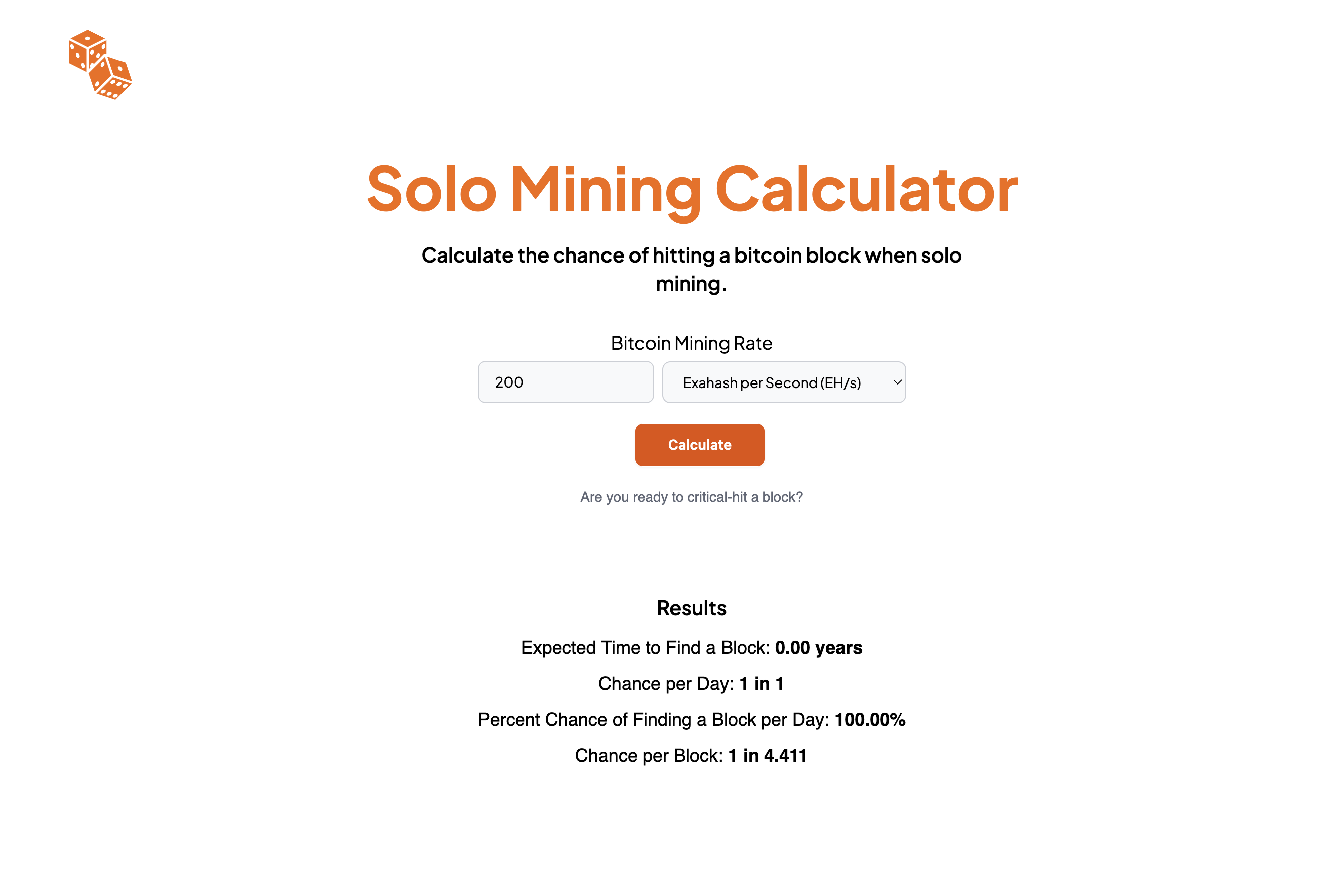 Calculadora de minería en solitario media 3