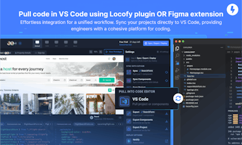 VSコードにデザインをLocofy Lightningでインポートし、シームレスな開発フローを実現します。
