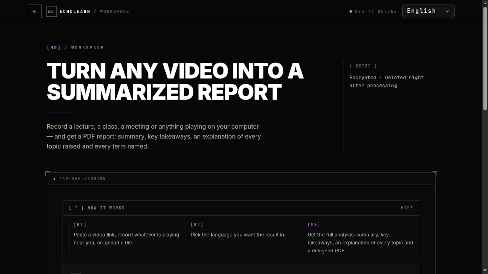 EchoLearn screenshot 2