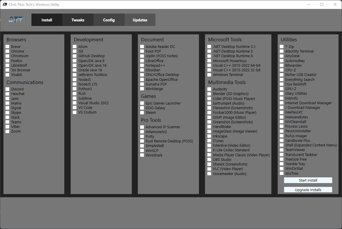 Chris Titus Tech's Windows Utility Tool media 3