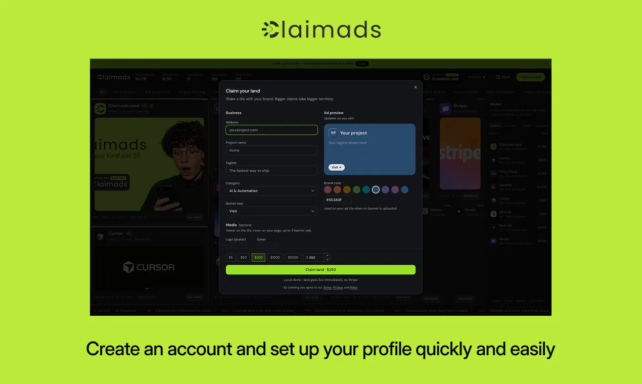 Claimads.land gallery image