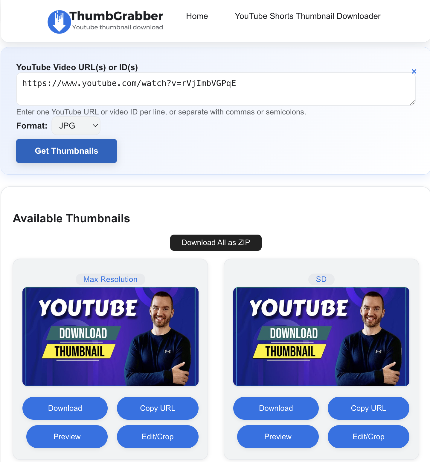 Daumengrabber - Laden Sie ein YouTube Thumbnail - einfaches und kostenloses Tool herunter. Medien 1