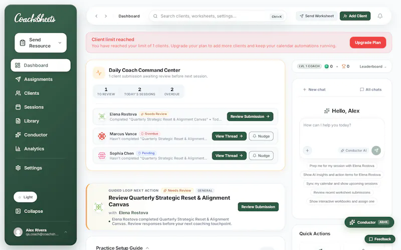 Interactive Life Coaching Worksheets screenshot 2