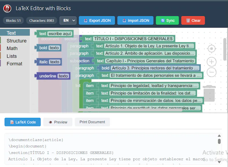 Latex Block Editor screenshot 2