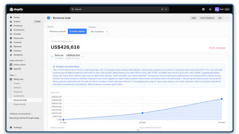 Metly - Automated Analytics for Shopify screenshot 4